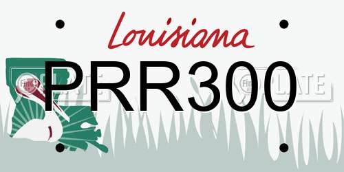 PRR300 Louisiana License Plate