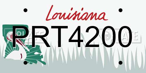 PRT4200 Louisiana License Plate