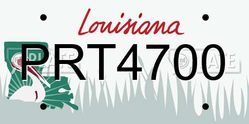 PRT4700 Louisiana License Plate