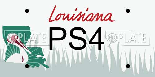 PS4 Louisiana License Plate