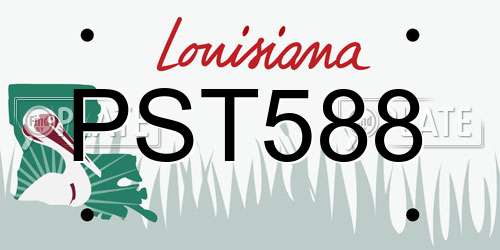 PST588 Louisiana License Plate