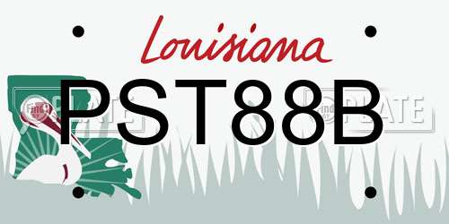 PST88B Louisiana License Plate