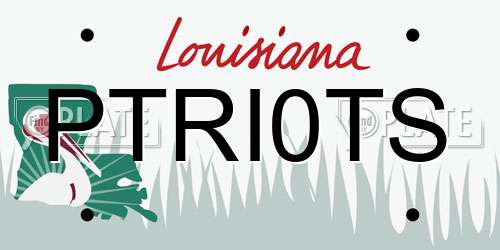PTRI0TS Louisiana License Plate