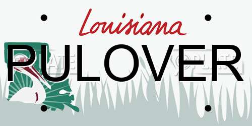 PULOVER Louisiana License Plate