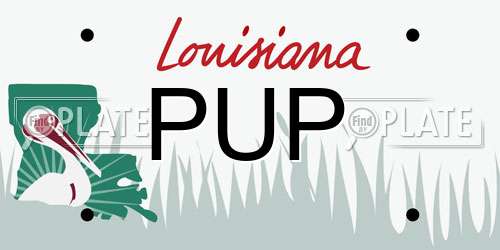PUP Louisiana License Plate