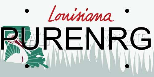 PURENRG Louisiana License Plate