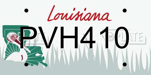 PVH410 Louisiana License Plate