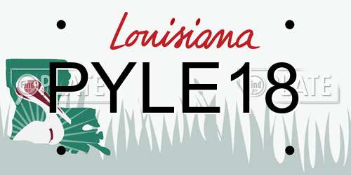 PYLE18 Louisiana License Plate