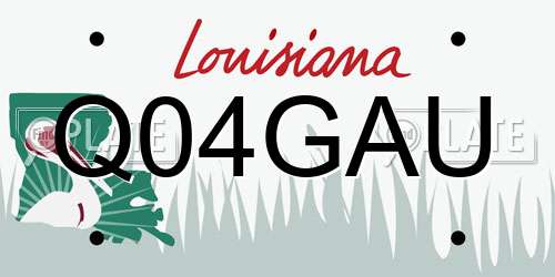 Q04GAU Louisiana License Plate