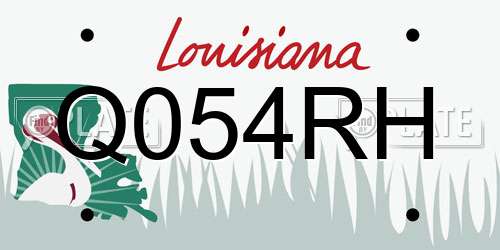 Q054RH Louisiana License Plate