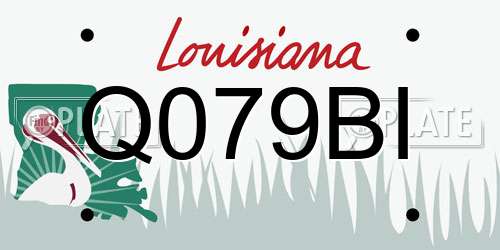 Q079BI Louisiana License Plate