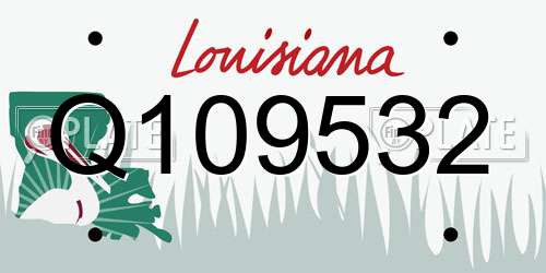 Q109532 Louisiana License Plate