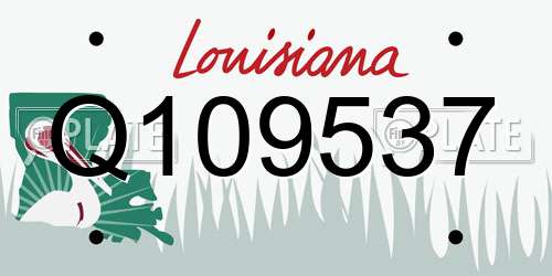 Q109537 Louisiana License Plate