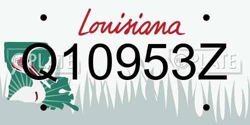 Q10953Z Louisiana License Plate