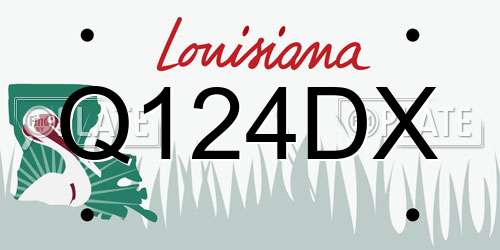 Q124DX Louisiana License Plate