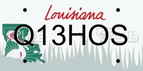 Q13HOS Louisiana License Plate