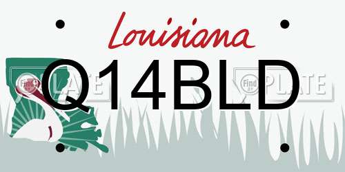 Q14BLD Louisiana License Plate
