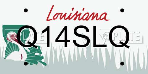 Q14SLQ Louisiana License Plate