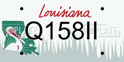 Q158II Louisiana License Plate