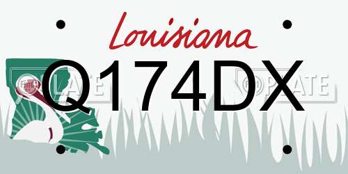 Q174DX Louisiana License Plate