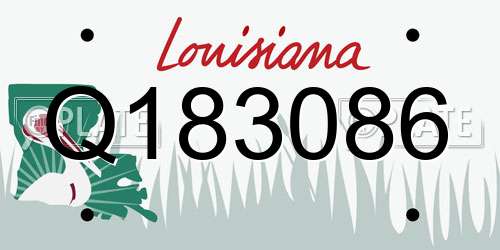 Q183086 Louisiana License Plate