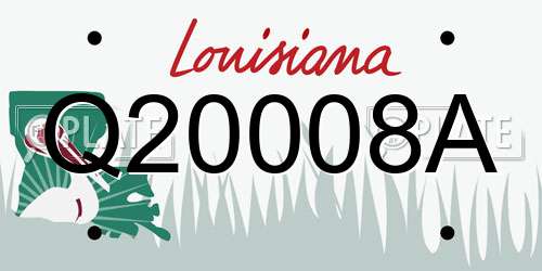 Q20008A Louisiana License Plate