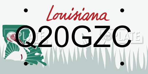 Q20GZC Louisiana License Plate