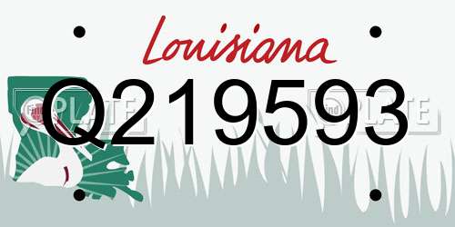 Q219593 Louisiana License Plate
