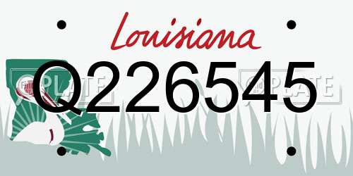 Q226545 Louisiana License Plate