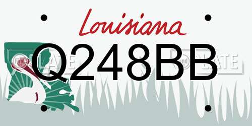 Q248BB Louisiana License Plate