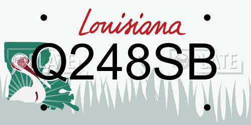 Q248SB Louisiana License Plate