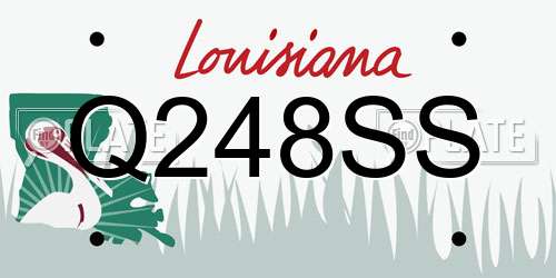 Q248SS Louisiana License Plate