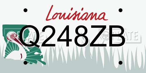 Q248ZB Louisiana License Plate