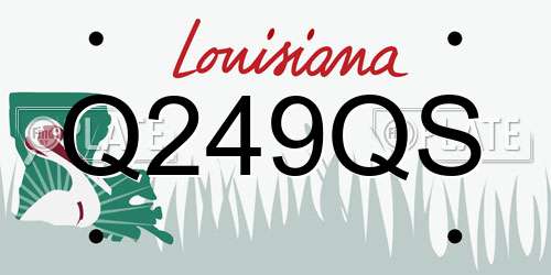 Q249QS Louisiana License Plate