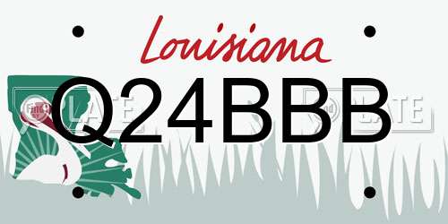 Q24BBB Louisiana License Plate