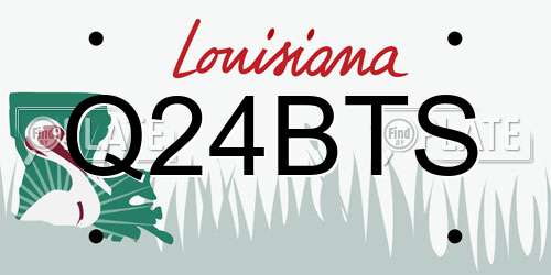 Q24BTS Louisiana License Plate