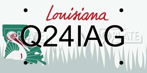 Q24IAG Louisiana License Plate