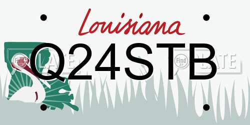 Q24STB Louisiana License Plate