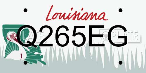 Q265EG Louisiana License Plate