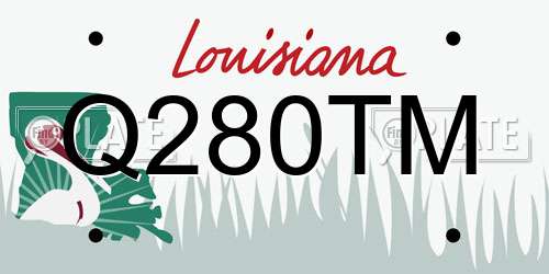 Q280TM Louisiana License Plate