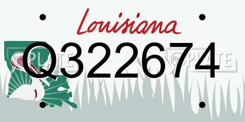 Q322674 Louisiana License Plate