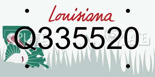 Q335520 Louisiana License Plate