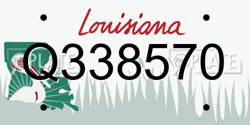 Q338570 Louisiana License Plate