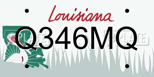 Q346MQ Louisiana License Plate