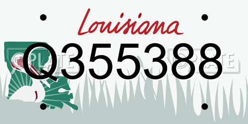 Q355388 Louisiana License Plate