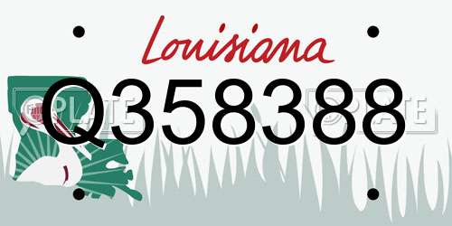 Q358388 Louisiana License Plate