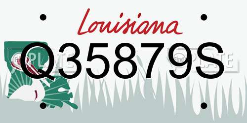 Q35879S Louisiana License Plate