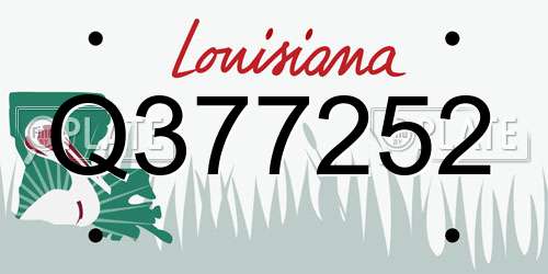 Q377252 Louisiana License Plate