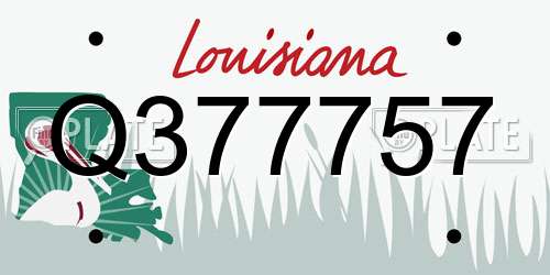Q377757 Louisiana License Plate