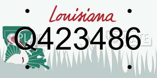 Q423486 Louisiana License Plate